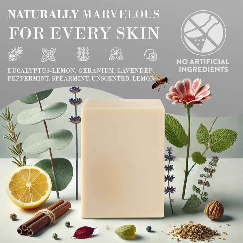 Marvelouskin Geranium Tallow Soap â€“ Floral Grass-Fed Bar with Organic Essential Oil â€“ Naturally Fresh & Botanical â€“ 3 Pack - Image 3
